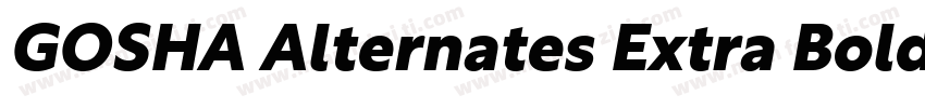 GOSHA Alternates Extra Bold Italic字体转换